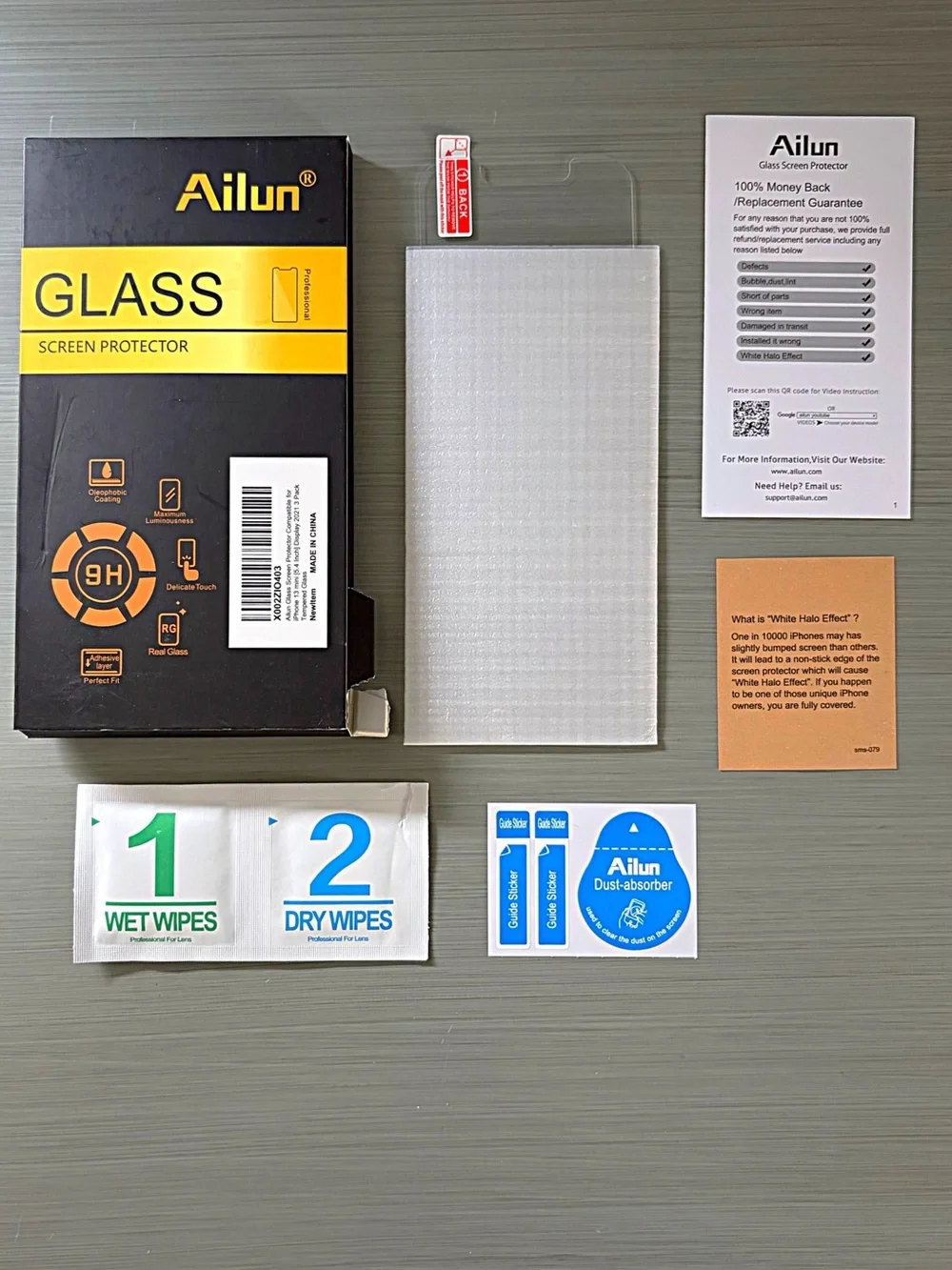 Ailun Tempered Glass Screen Protector for iPhone 13 mini 5.4 inches